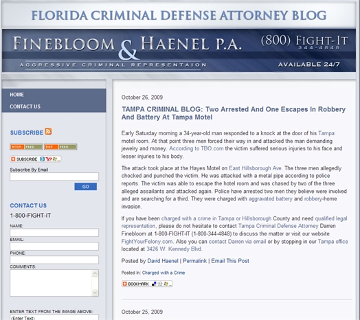 Criminal Defense Attorneys Finebloom & Haenel